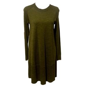 COS NWT Olive Green Long Sleeve wool sweater dress size XS